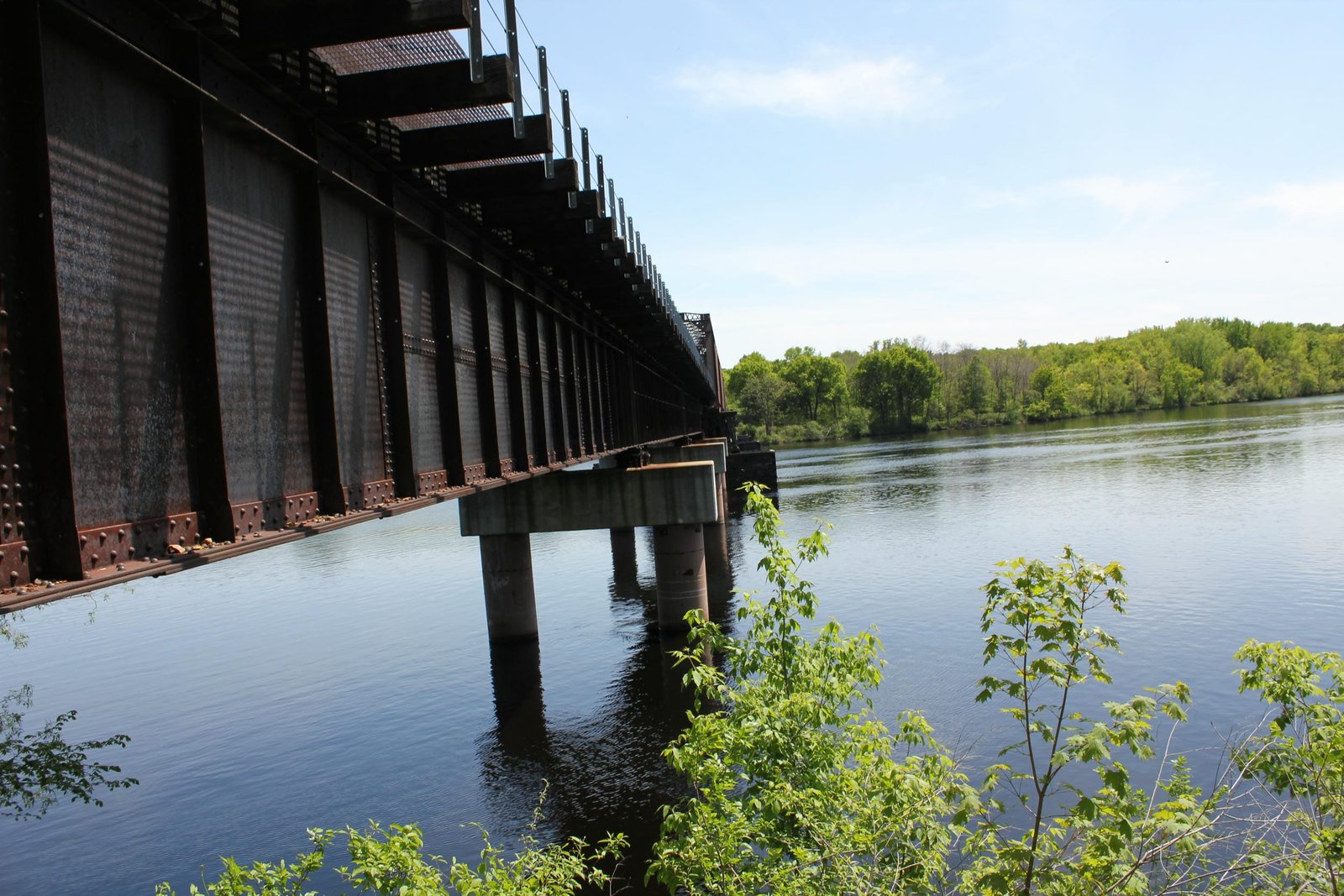Looking south along deck girder spans prior to 2014 reconstruction